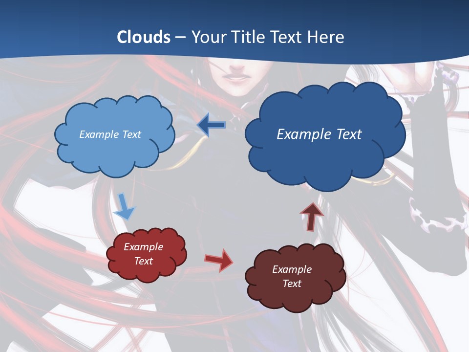 A Woman With Red Hair Is Holding A Sword PowerPoint Template