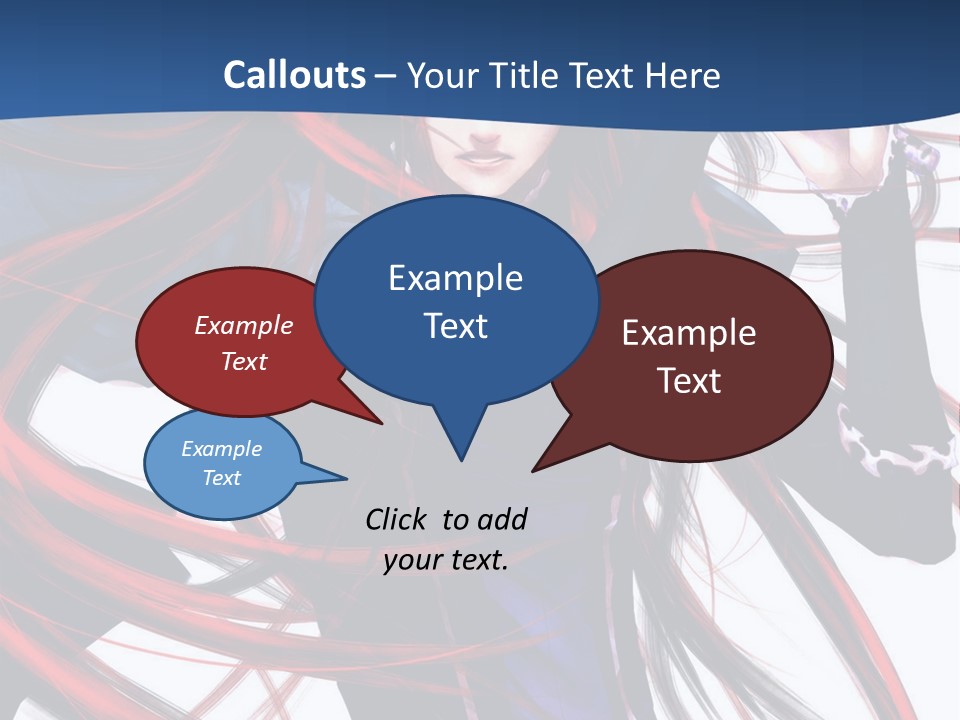 A Woman With Red Hair Is Holding A Sword PowerPoint Template