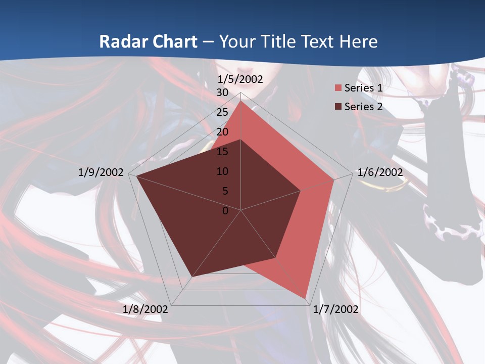 A Woman With Red Hair Is Holding A Sword PowerPoint Template