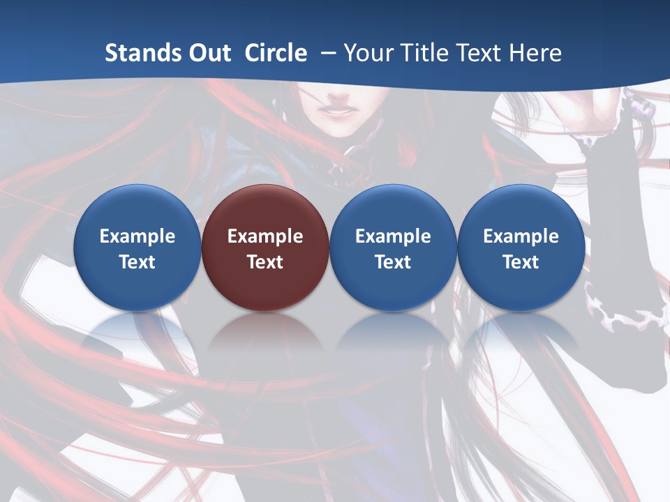 A Woman With Red Hair Is Holding A Sword PowerPoint Template