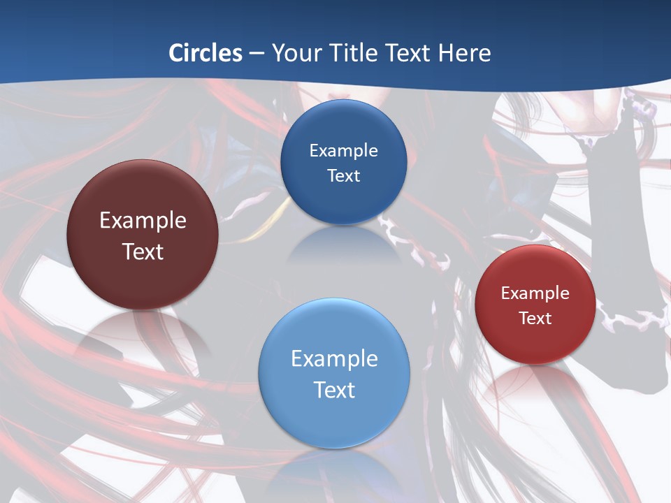 A Woman With Red Hair Is Holding A Sword PowerPoint Template