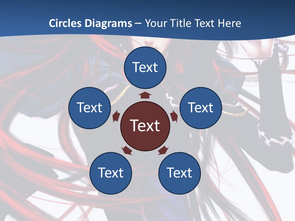 A Woman With Red Hair Is Holding A Sword PowerPoint Template