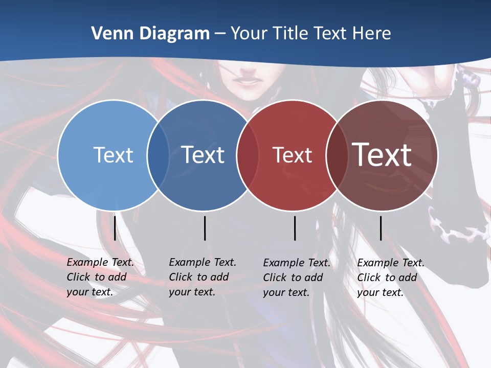 A Woman With Red Hair Is Holding A Sword PowerPoint Template