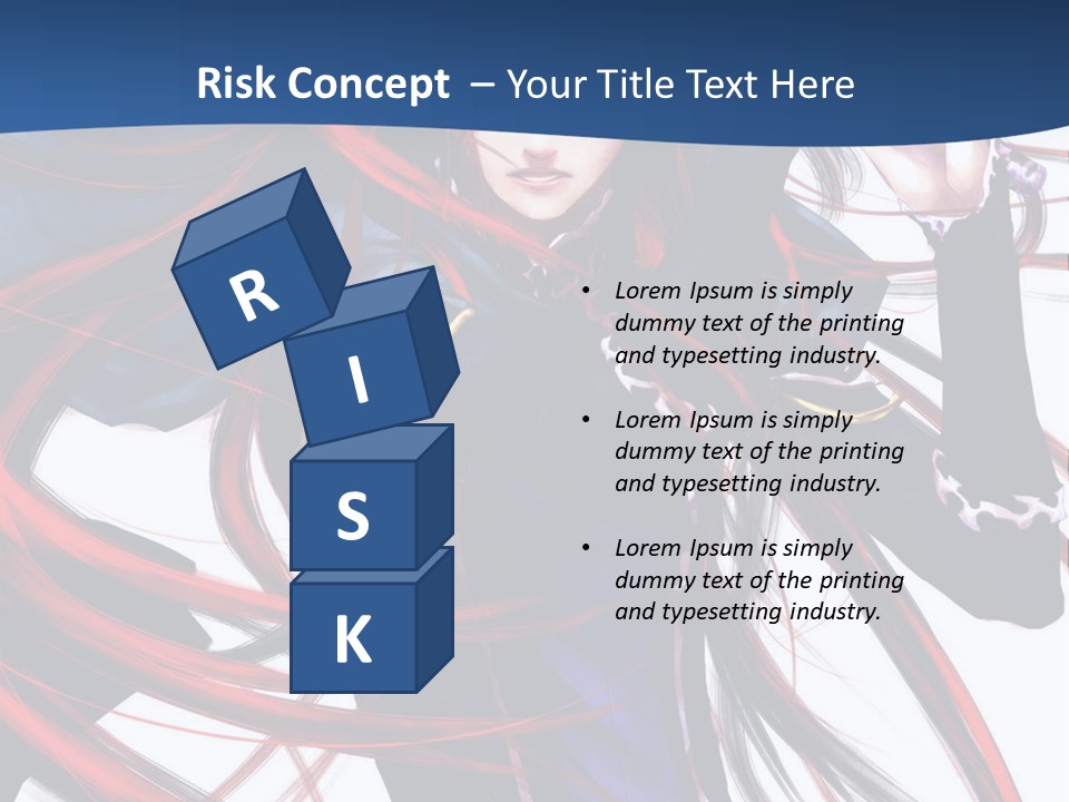 A Woman With Red Hair Is Holding A Sword PowerPoint Template