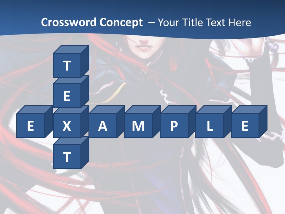 A Woman With Red Hair Is Holding A Sword PowerPoint Template