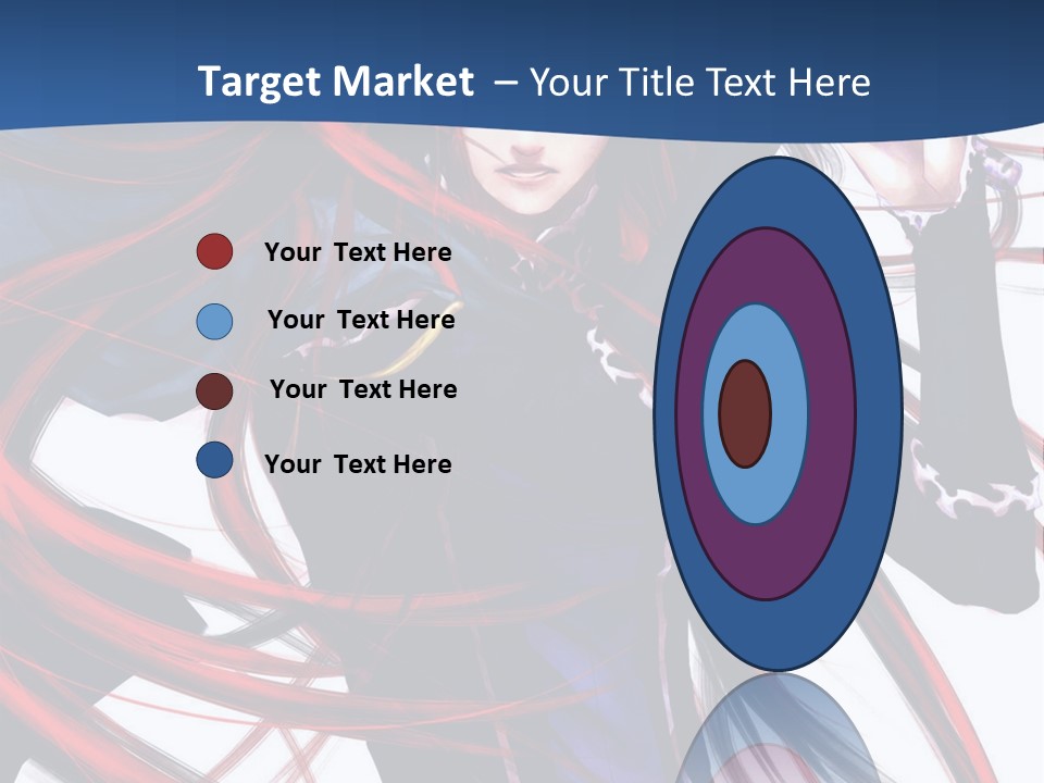 A Woman With Red Hair Is Holding A Sword PowerPoint Template