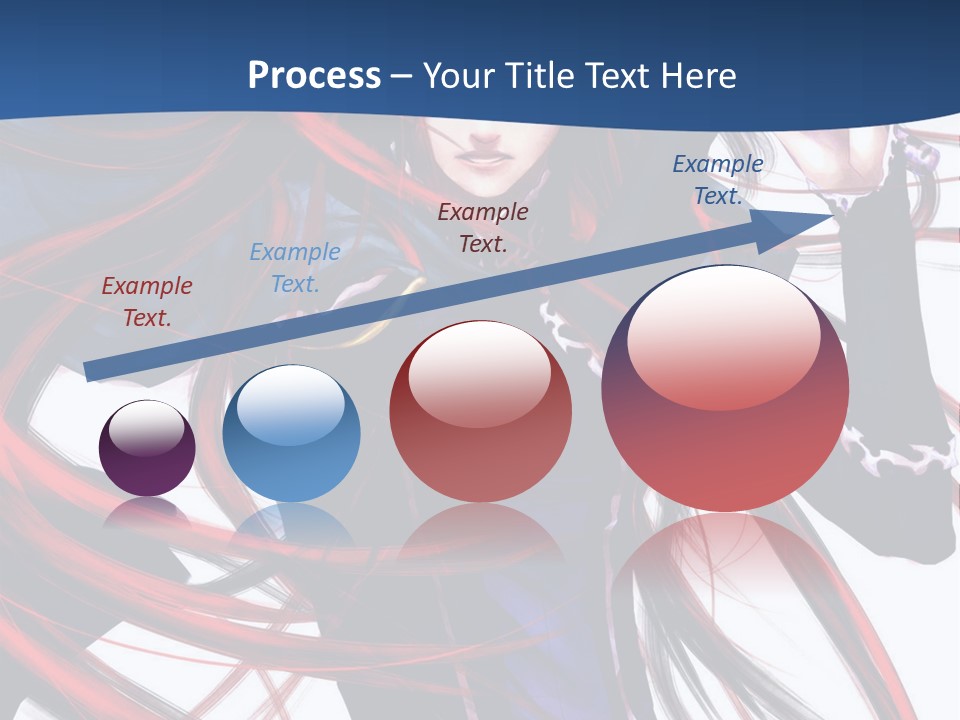 A Woman With Red Hair Is Holding A Sword PowerPoint Template