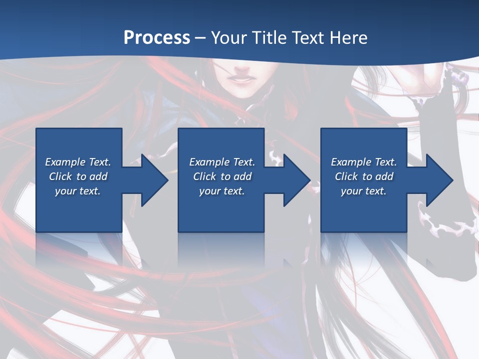 A Woman With Red Hair Is Holding A Sword PowerPoint Template