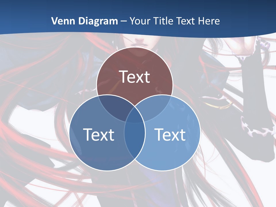 A Woman With Red Hair Is Holding A Sword PowerPoint Template