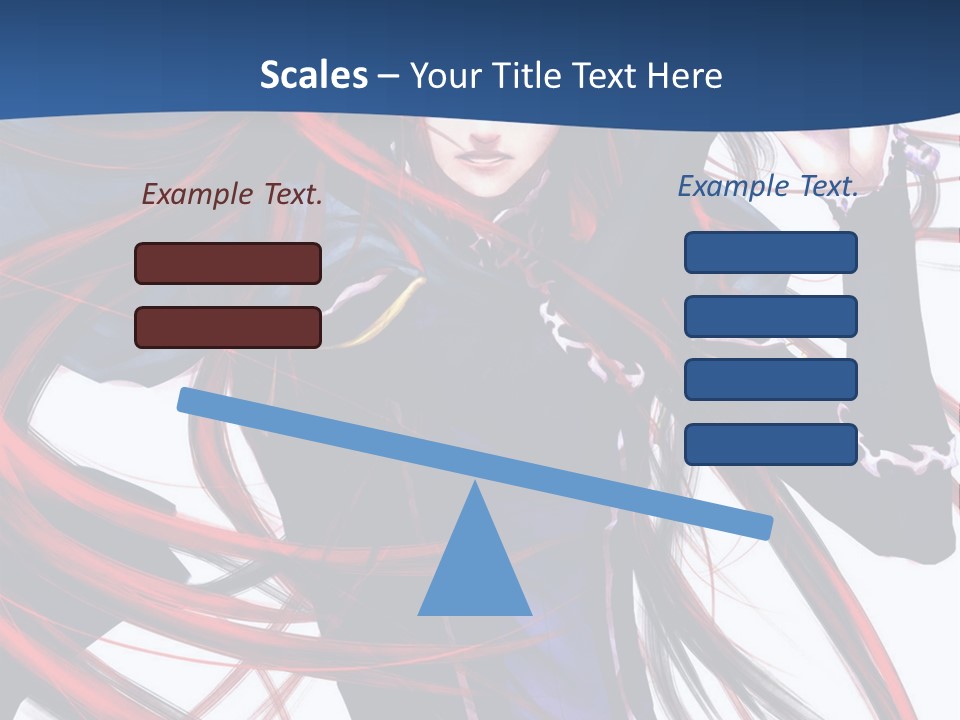 A Woman With Red Hair Is Holding A Sword PowerPoint Template