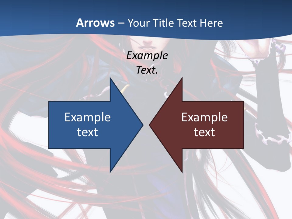 A Woman With Red Hair Is Holding A Sword PowerPoint Template