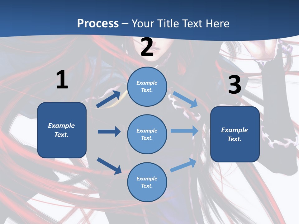 A Woman With Red Hair Is Holding A Sword PowerPoint Template