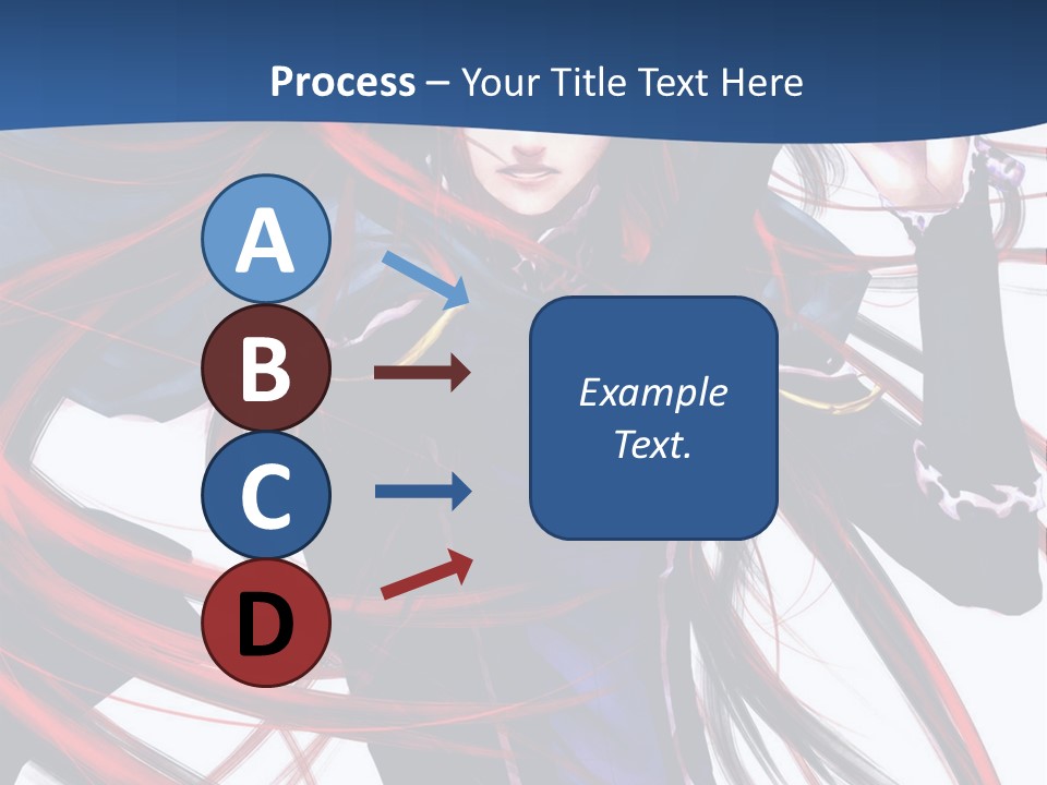 A Woman With Red Hair Is Holding A Sword PowerPoint Template
