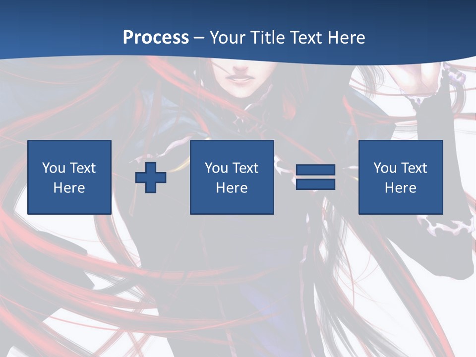 A Woman With Red Hair Is Holding A Sword PowerPoint Template