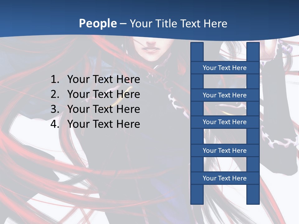 A Woman With Red Hair Is Holding A Sword PowerPoint Template