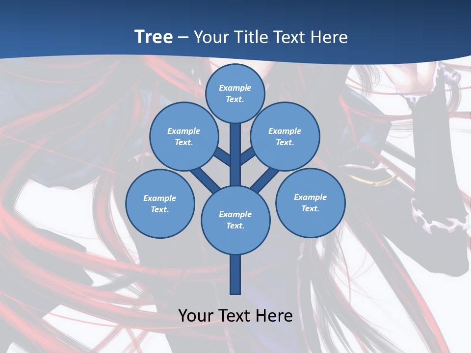 A Woman With Red Hair Is Holding A Sword PowerPoint Template