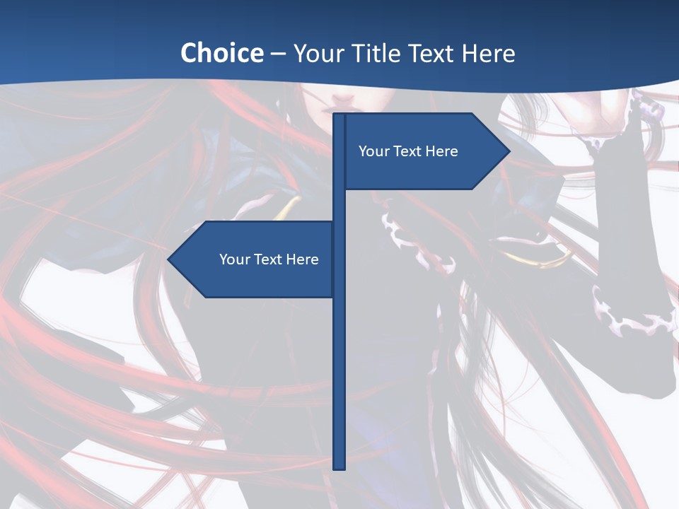 A Woman With Red Hair Is Holding A Sword PowerPoint Template