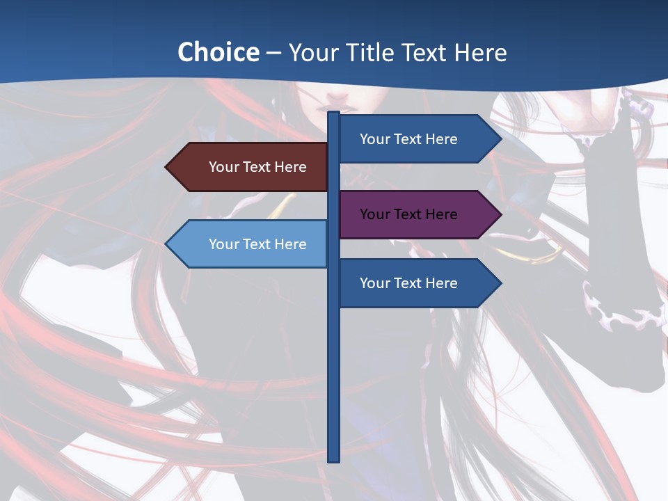 A Woman With Red Hair Is Holding A Sword PowerPoint Template
