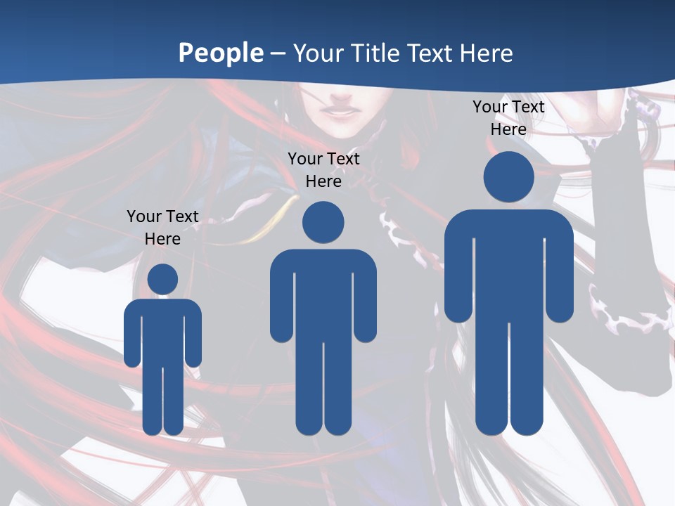 A Woman With Red Hair Is Holding A Sword PowerPoint Template