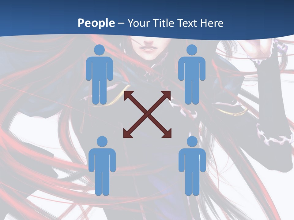 A Woman With Red Hair Is Holding A Sword PowerPoint Template