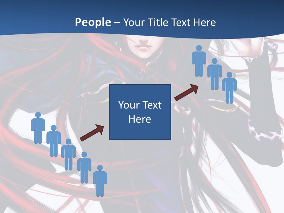 A Woman With Red Hair Is Holding A Sword PowerPoint Template