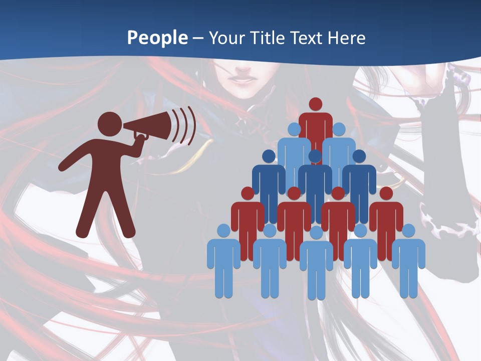 A Woman With Red Hair Is Holding A Sword PowerPoint Template