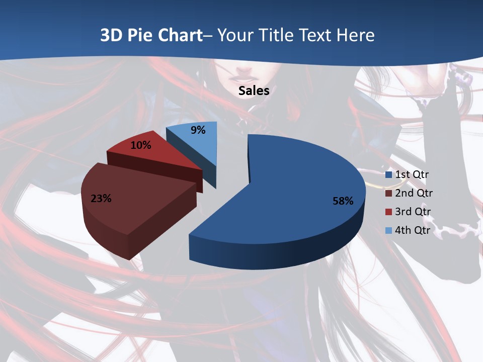 A Woman With Red Hair Is Holding A Sword PowerPoint Template