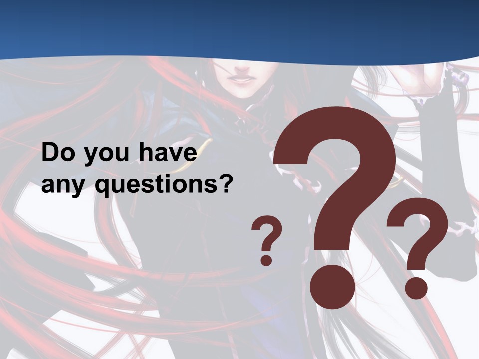 A Woman With Red Hair Is Holding A Sword PowerPoint Template