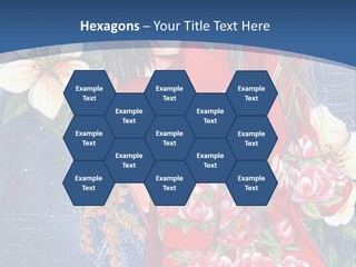 A Woman In A Red Dress With Flowers On Her Back PowerPoint Template