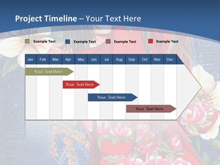 A Woman In A Red Dress With Flowers On Her Back PowerPoint Template