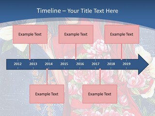 A Woman In A Red Dress With Flowers On Her Back PowerPoint Template