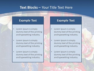 A Woman In A Red Dress With Flowers On Her Back PowerPoint Template