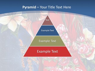 A Woman In A Red Dress With Flowers On Her Back PowerPoint Template