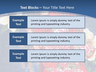 A Woman In A Red Dress With Flowers On Her Back PowerPoint Template