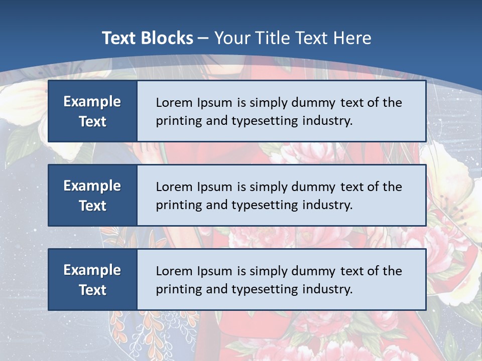 A Woman In A Red Dress With Flowers On Her Back PowerPoint Template