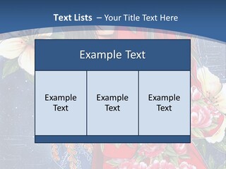 A Woman In A Red Dress With Flowers On Her Back PowerPoint Template