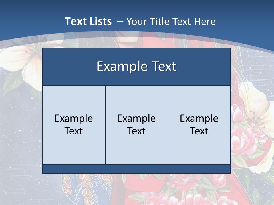 A Woman In A Red Dress With Flowers On Her Back PowerPoint Template