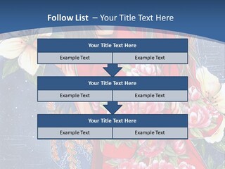 A Woman In A Red Dress With Flowers On Her Back PowerPoint Template
