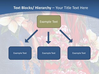 A Woman In A Red Dress With Flowers On Her Back PowerPoint Template