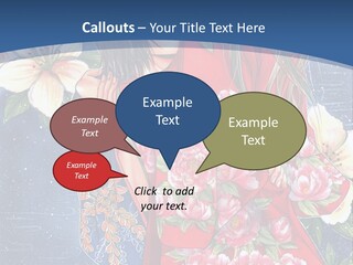 A Woman In A Red Dress With Flowers On Her Back PowerPoint Template
