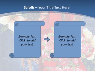 A Woman In A Red Dress With Flowers On Her Back PowerPoint Template