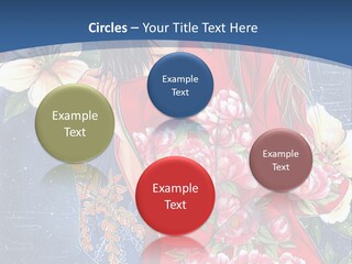 A Woman In A Red Dress With Flowers On Her Back PowerPoint Template