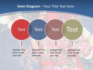 A Woman In A Red Dress With Flowers On Her Back PowerPoint Template