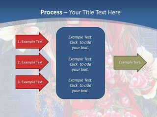 A Woman In A Red Dress With Flowers On Her Back PowerPoint Template