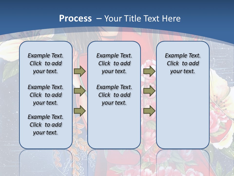 A Woman In A Red Dress With Flowers On Her Back PowerPoint Template