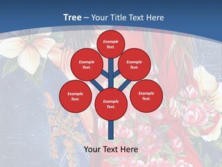 A Woman In A Red Dress With Flowers On Her Back PowerPoint Template