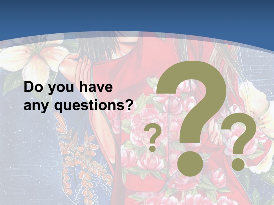 A Woman In A Red Dress With Flowers On Her Back PowerPoint Template