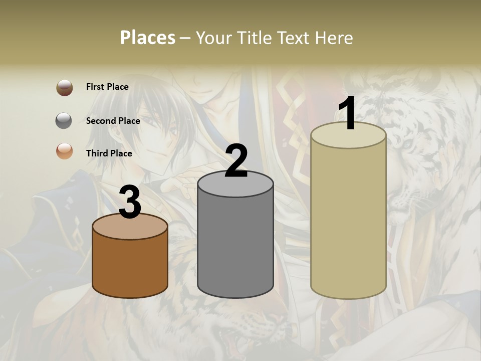 A Picture Of Two Tigers And A Man PowerPoint Template