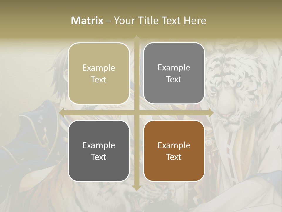 A Picture Of Two Tigers And A Man PowerPoint Template