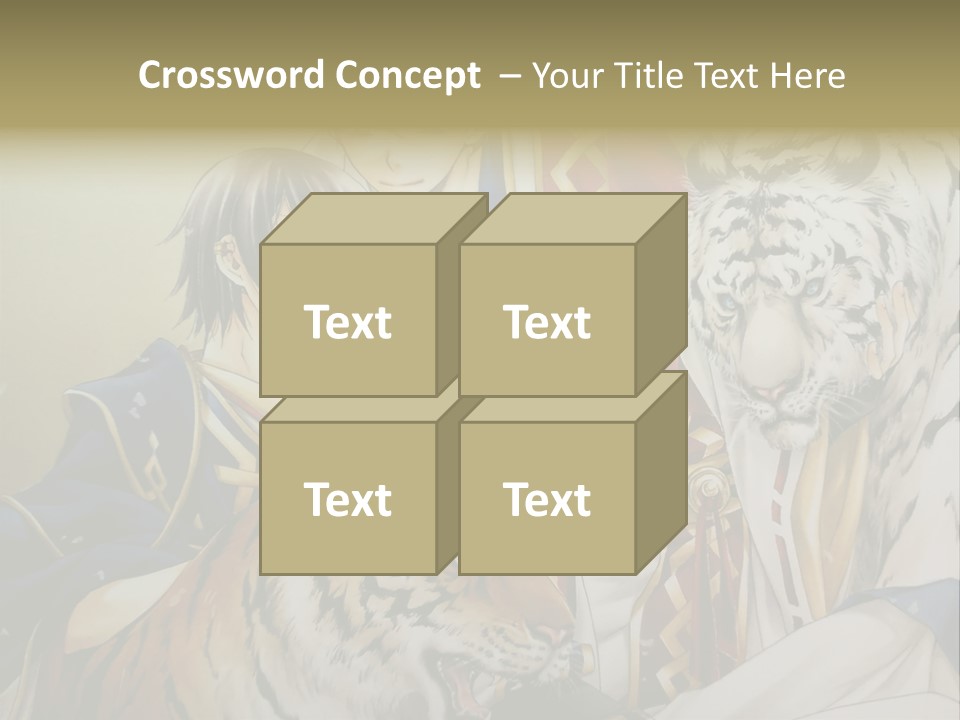 A Picture Of Two Tigers And A Man PowerPoint Template